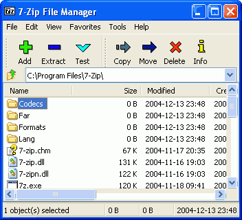 7-Zip Screenshot 7-Zip Screenshot