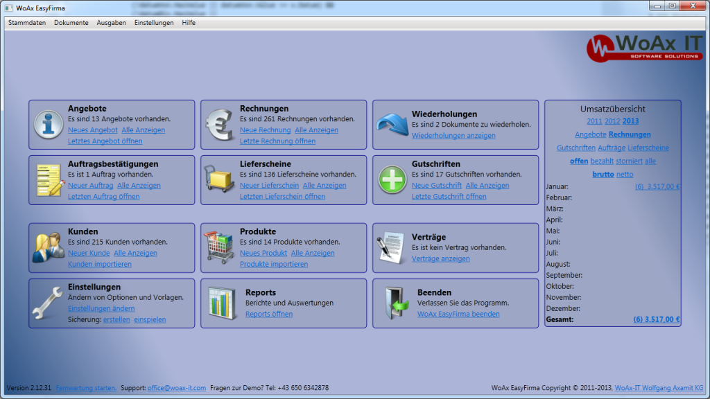 WoAx EasyFirma Screenshot WoAx EasyFirma Screenshot