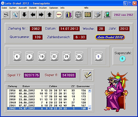 Lotto Orakel 2012 Screenshot Lotto Orakel 2012 Screenshot