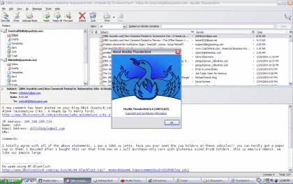 Mozilla Thunderbird Screenshot Mozilla Thunderbird Screenshot