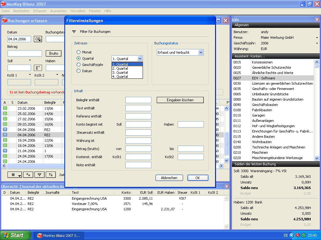 MonKey Kassenbuch 2012 Screenshot MonKey Kassenbuch 2012 Screenshot