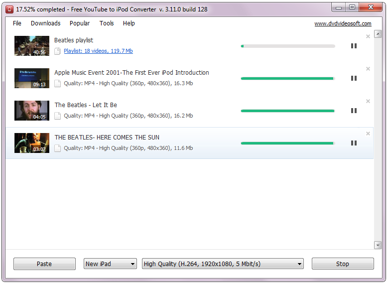 Free YouTube to iPod Converter Screenshot Free YouTube to iPod Converter Screenshot