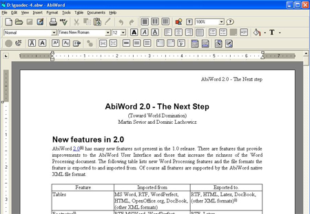 AbiWord Screenshot