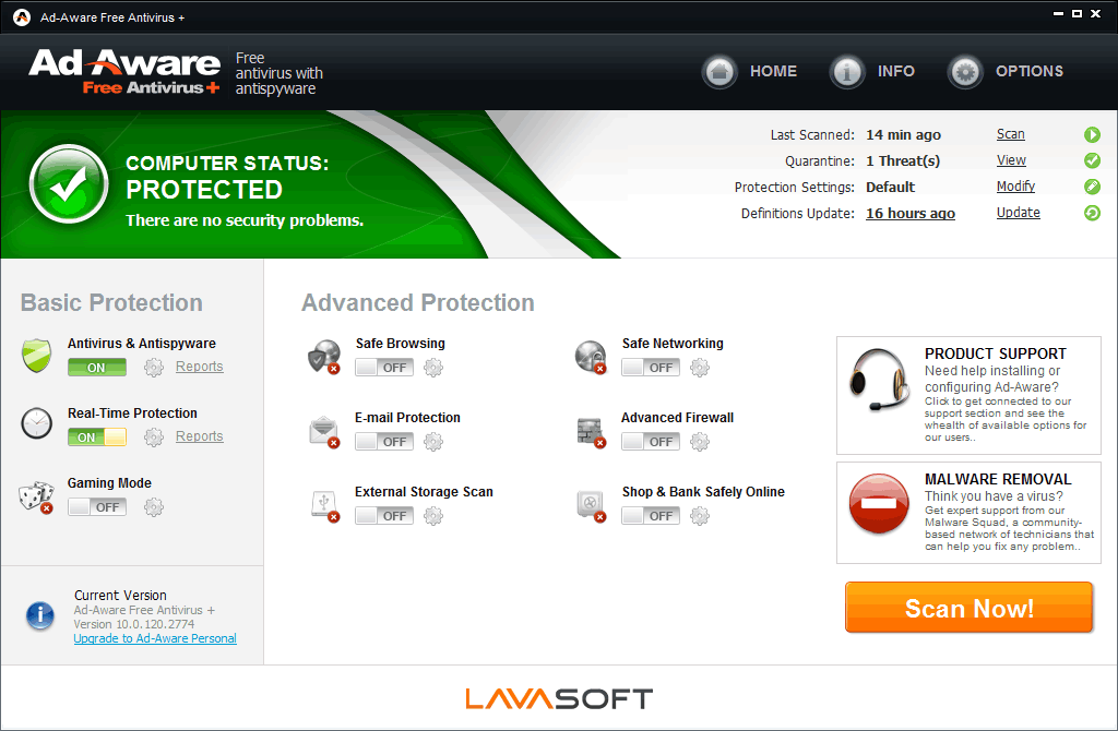Ad-Aware Free Antivirus Screenshot Ad-Aware Free Antivirus Screenshot