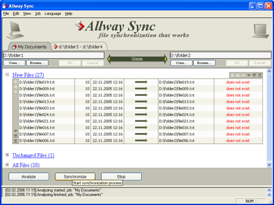 Allway Sync Screenshot Allway Sync Screenshot