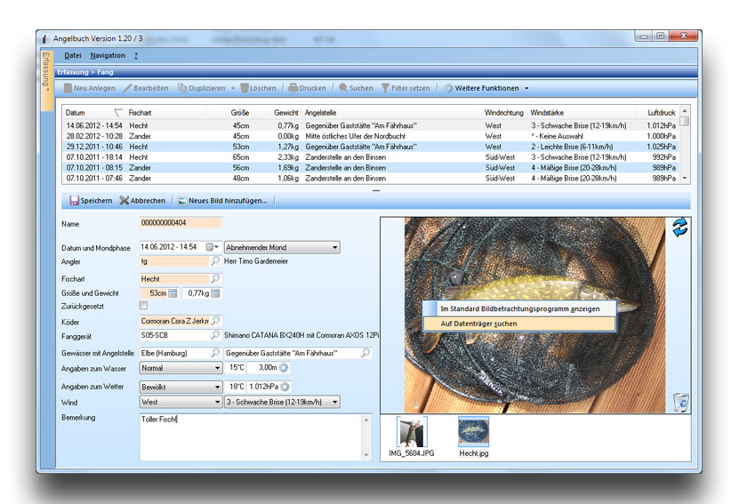 Angelbuch Screenshot Angelbuch Screenshot