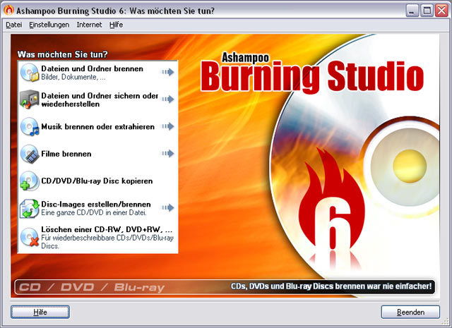 Ashampoo Burning Studio Screenshot