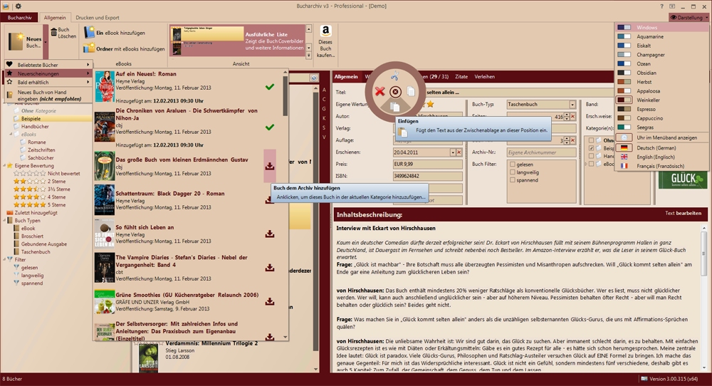 Bucharchiv Screenshot Bucharchiv Screenshot