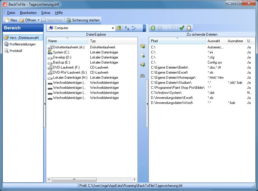 BackToFile Screenshot BackToFile Screenshot