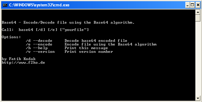 Base64 De-/Encoder Screenshot Base64 De-/Encoder Screenshot
