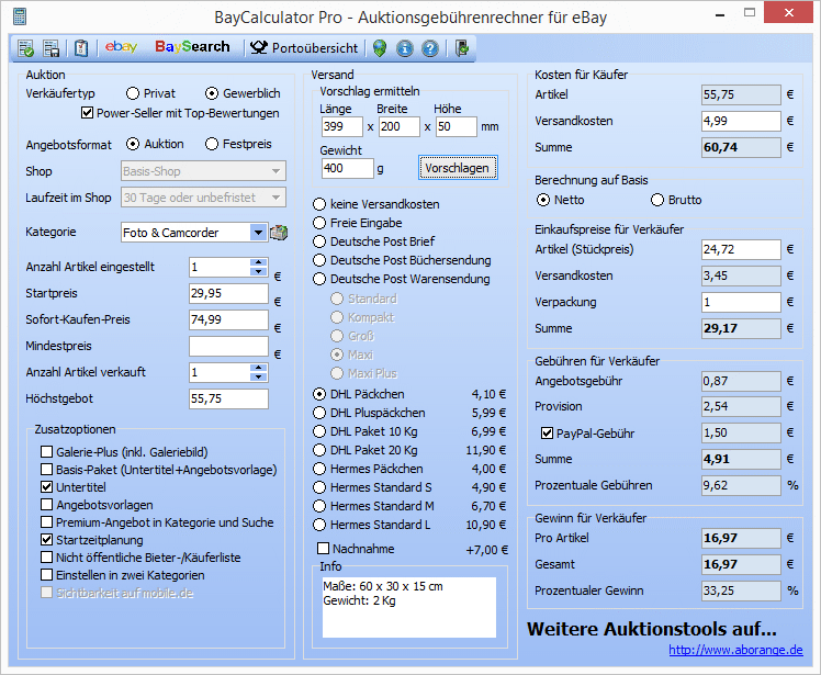 BayCalculator Screenshot BayCalculator Screenshot
