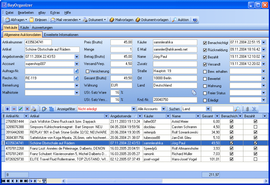 BayOrganizer Screenshot BayOrganizer Screenshot