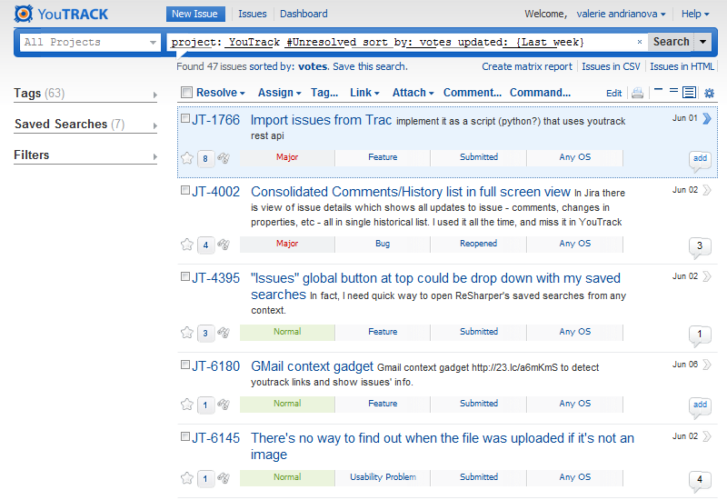 YouTrack Screenshot YouTrack Screenshot