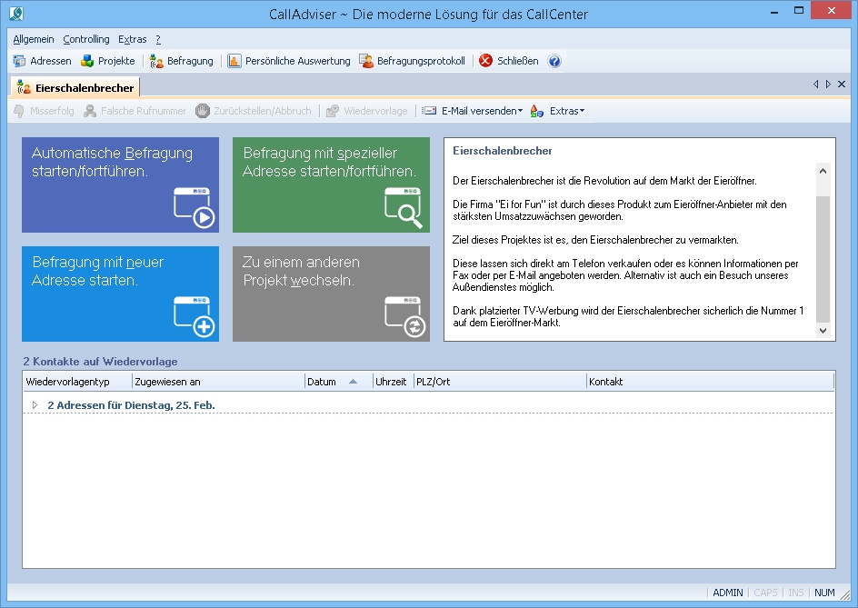 CallAdviser Screenshot CallAdviser Screenshot