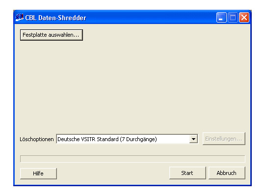 CBL Datenschredder Screenshot CBL Datenschredder Screenshot