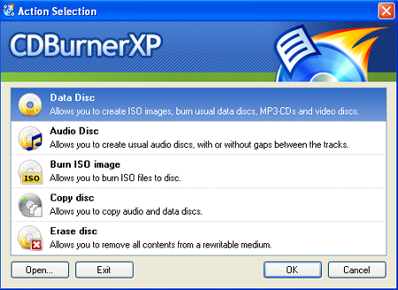 CDBurnerXP Screenshot CDBurnerXP Screenshot