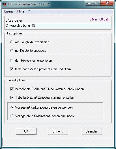 D83-Konverter / D84-Generator Screenshot D83-Konverter / D84-Generator Screenshot