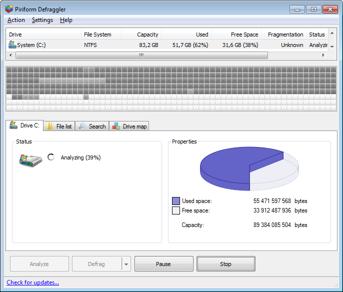 Defraggler Screenshot Defraggler Screenshot