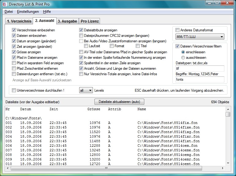 Directory List & Print Pro Screenshot Directory List & Print Pro Screenshot