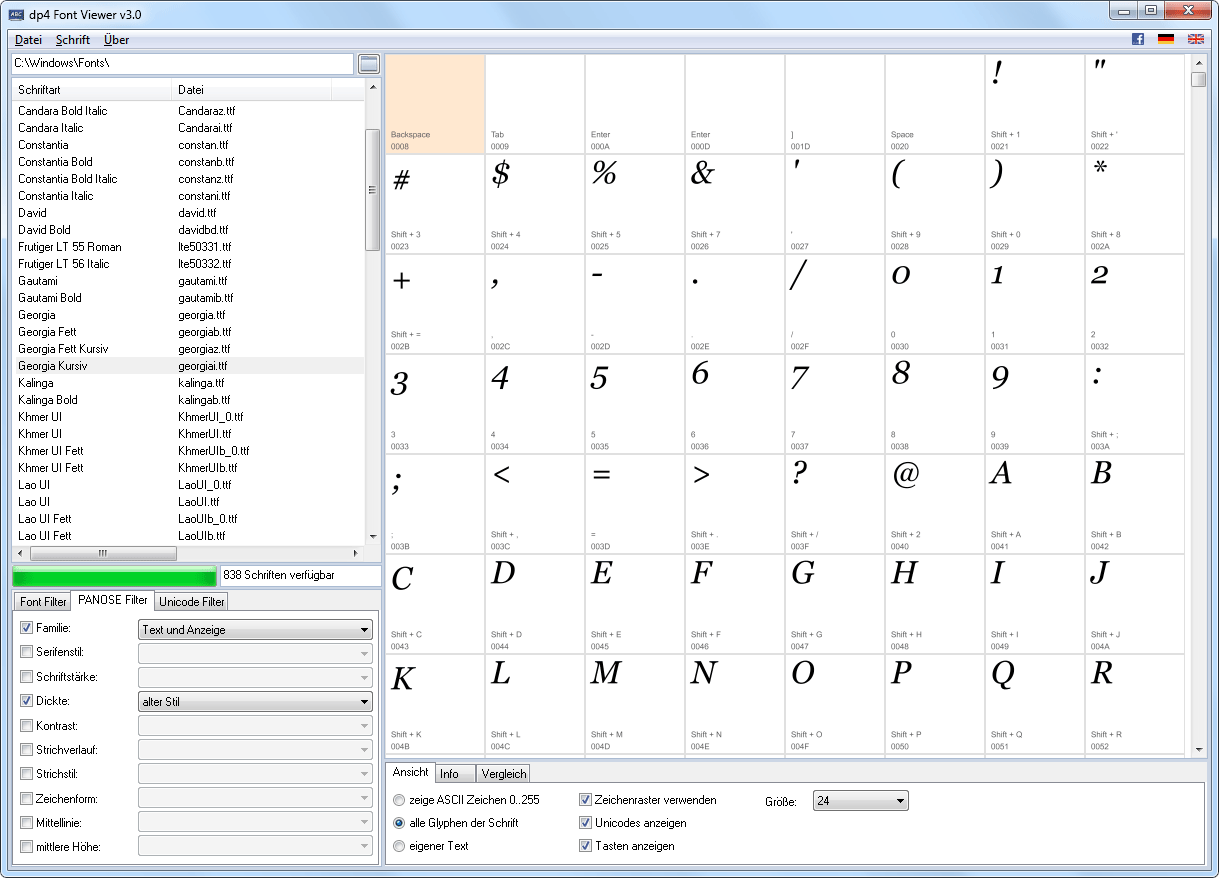 dp4 Font Viewer Screenshot dp4 Font Viewer Screenshot