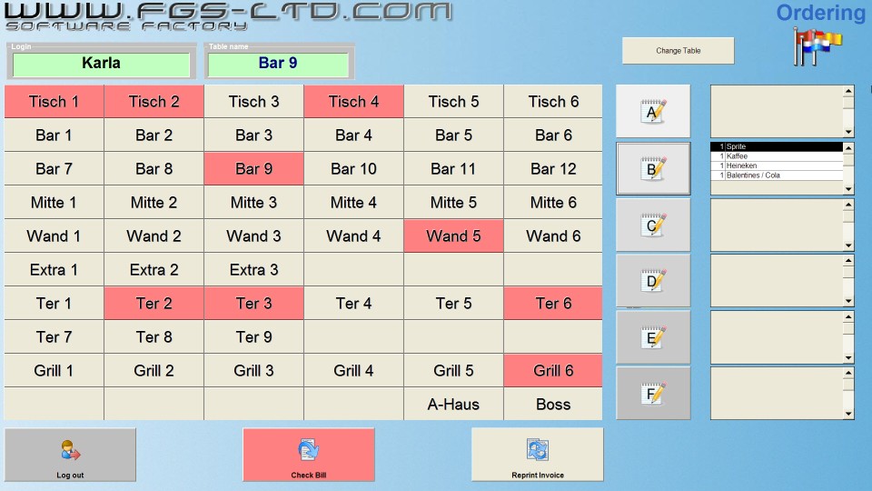 FGS - Restaurant POS System Screenshot FGS - Restaurant POS System Screenshot