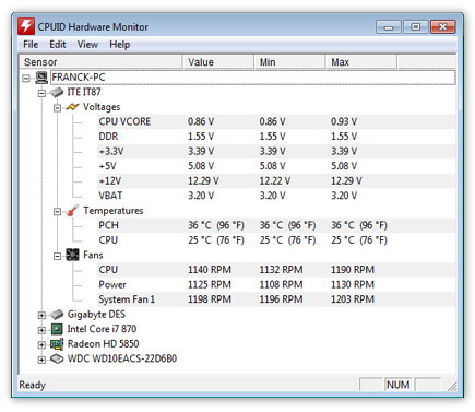 HWMonitor Screenshot HWMonitor Screenshot