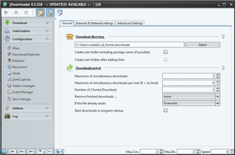 JDownloader Screenshot JDownloader Screenshot