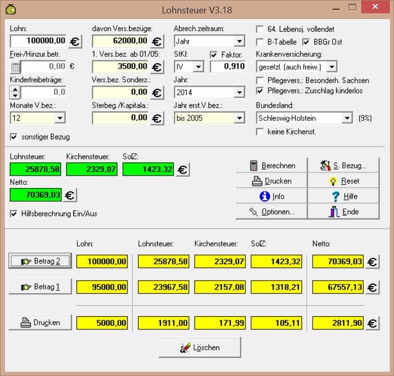 Lohnsteuer für Windows Screenshot
