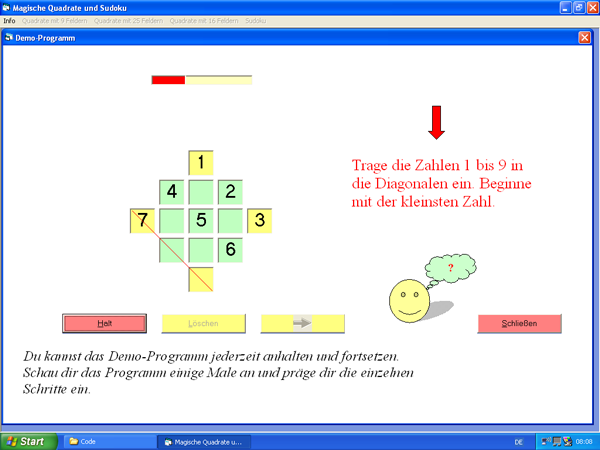 Magische Quadrate und Sudoku Screenshot Magische Quadrate und Sudoku Screenshot