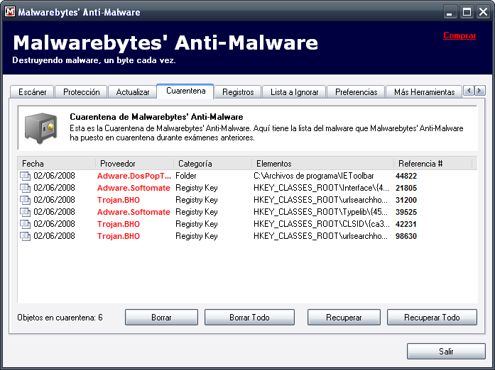 Malwarebytes Anti-Malware Screenshot Malwarebytes Anti-Malware Screenshot