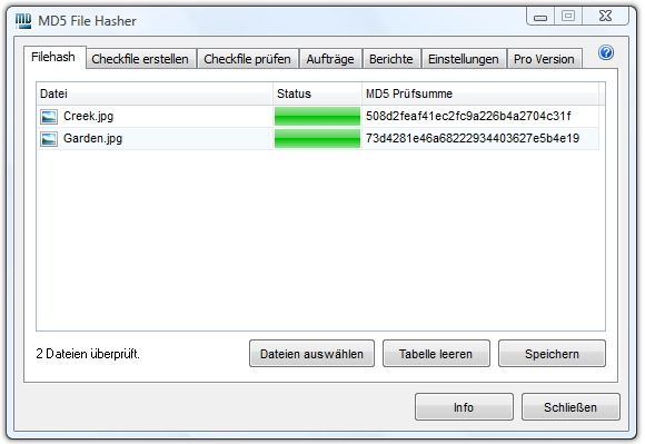 MD5 File Hasher Screenshot MD5 File Hasher Screenshot
