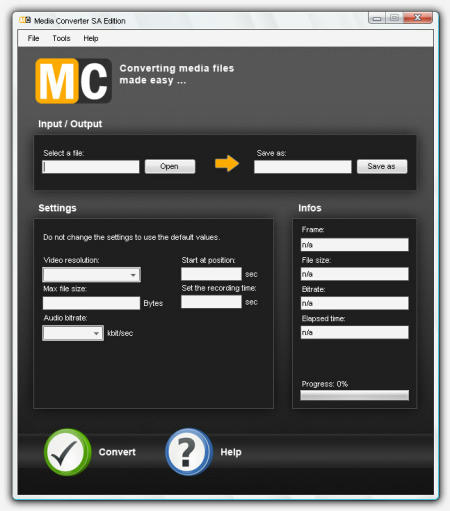 Media Converter SA Edition Screenshot Media Converter SA Edition Screenshot