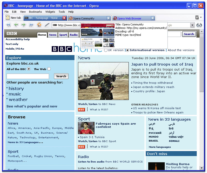 Opera Screenshot Opera Screenshot