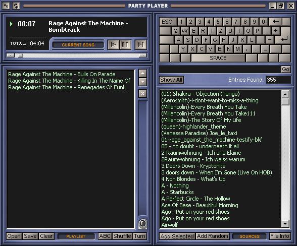 Party Player Screenshot Party Player Screenshot