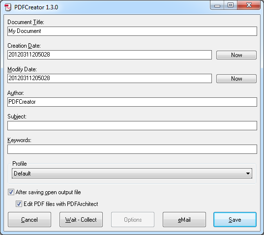 PDFCreator Screenshot