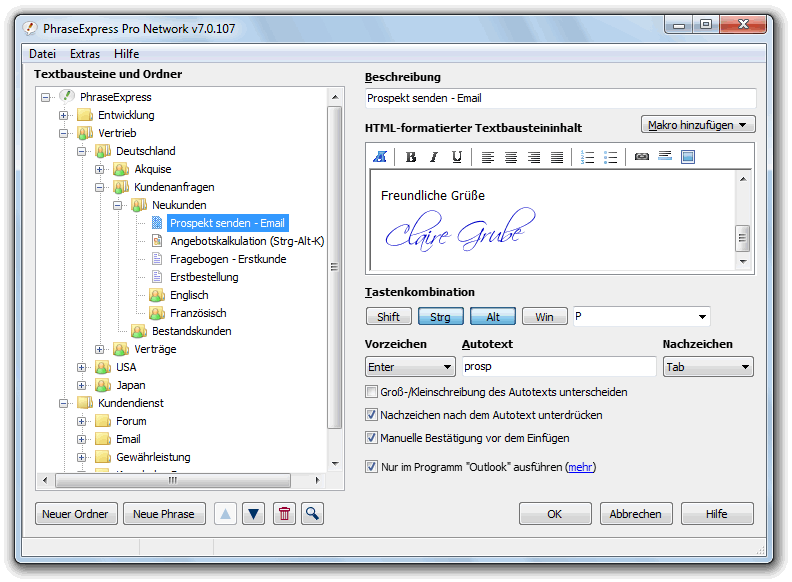 PhraseExpress Screenshot PhraseExpress Screenshot