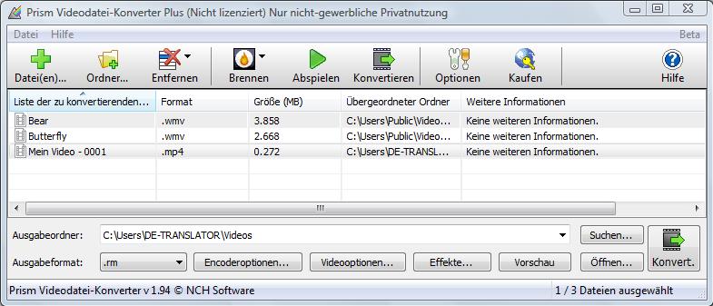 Prism Video Converter Screenshot Prism Video Converter Screenshot