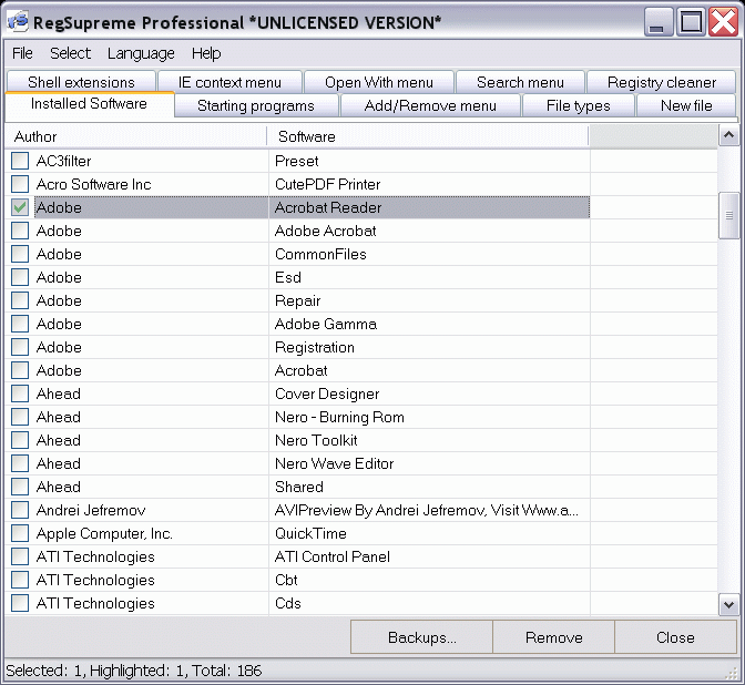 RegSupreme Pro Screenshot RegSupreme Pro Screenshot