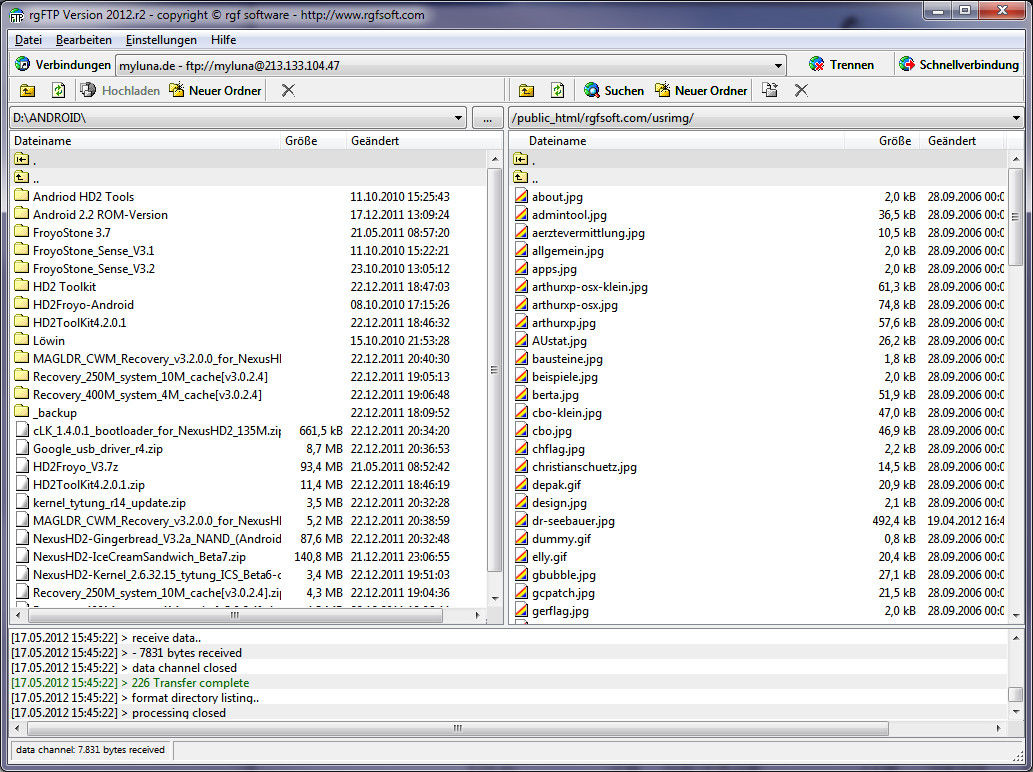 rgFTP Screenshot rgFTP Screenshot