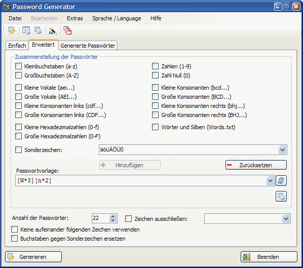 Password Generator Screenshot Password Generator Screenshot