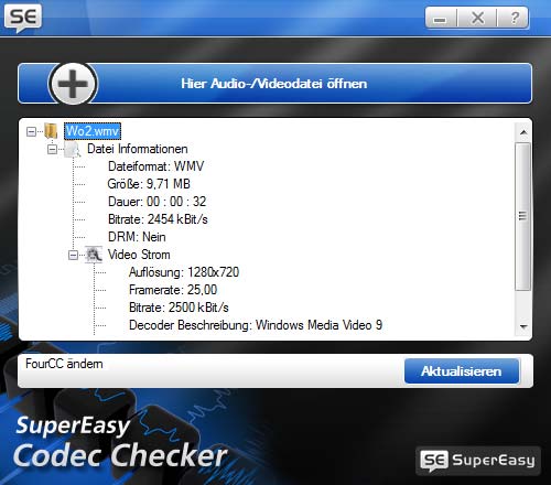 SuperEasy Codec Checker Screenshot SuperEasy Codec Checker Screenshot