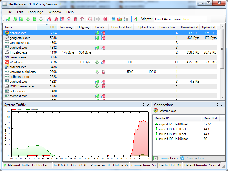 NetBalancer Screenshot NetBalancer Screenshot