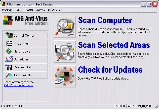 AVG Anti-Virus Free Screenshot AVG Anti-Virus Free Screenshot