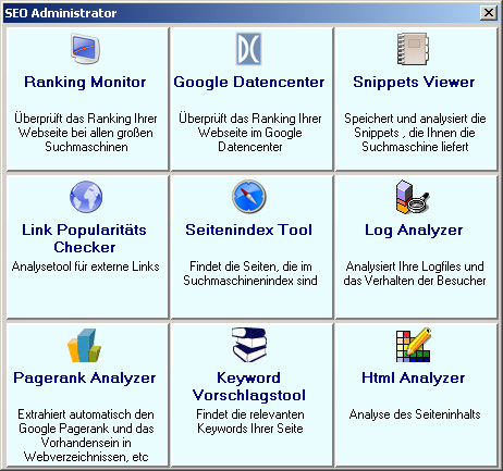 SEO Administrator Screenshot SEO Administrator Screenshot