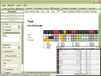 SF Dienstplan Screenshot SF Dienstplan Screenshot