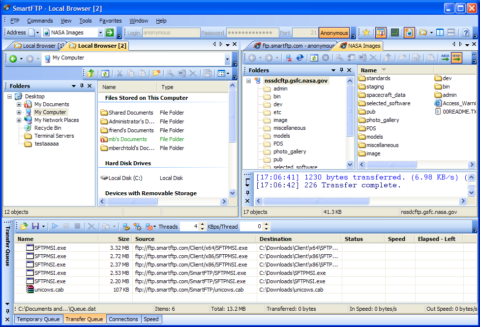 SmartFTP Screenshot SmartFTP Screenshot