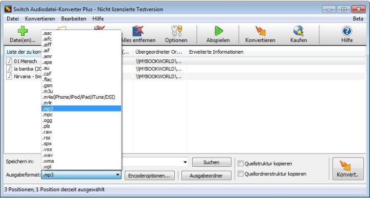 Switch Audio-Konvertiersoftware Screenshot Switch Audio-Konvertiersoftware Screenshot