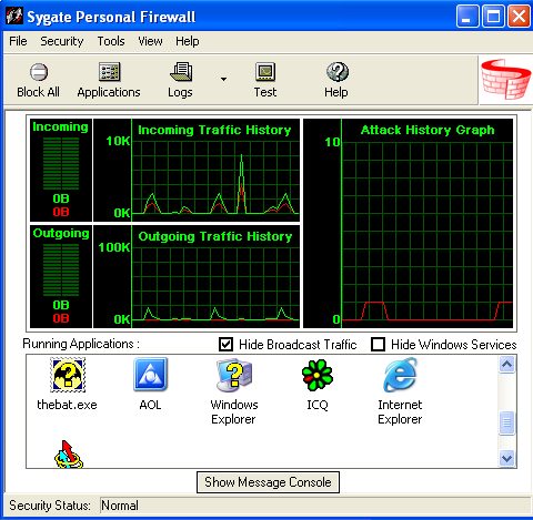 Sygate Personal Firewall Screenshot Sygate Personal Firewall Screenshot