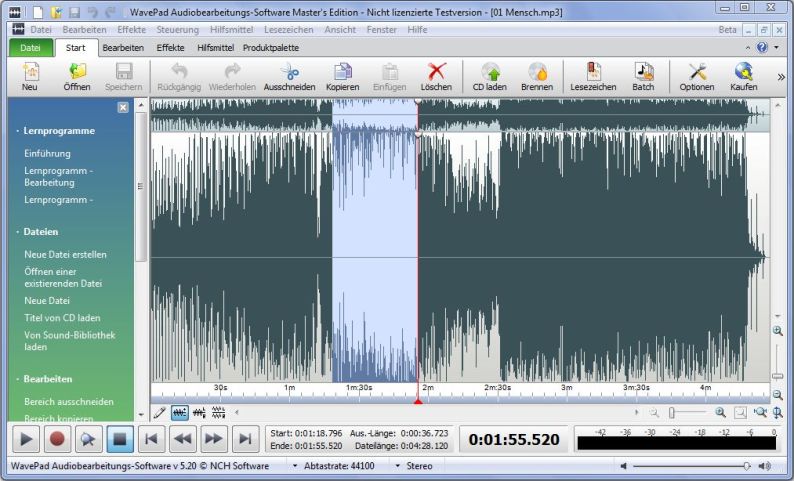 Wavepad Audio-Editor Screenshot Wavepad Audio-Editor Screenshot