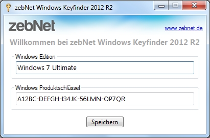 Windows Keyfinder Screenshot Windows Keyfinder Screenshot